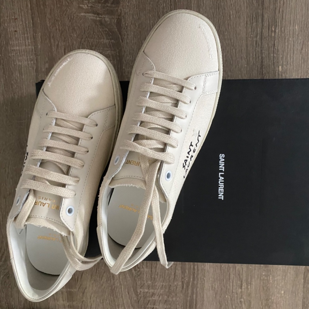 AUTHENTIC SAINT LAURENT court classic Sneakers -37 ( bran - Picture 4 of 5